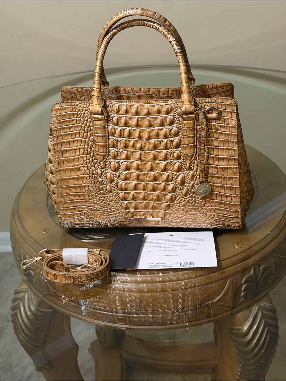 Brahmin Small Finley Satchel Driftwood with Removable Strap - Picture 3 of 14